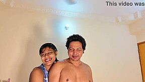 Hot threesome features teen girl Uttaran20 and fresh girls Sisty and Sexmst in rough sex