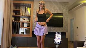 Intense POV sex with teen brunette after shopping