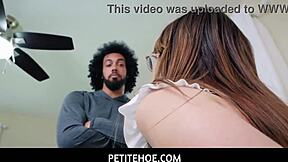 Petitehoe - sweet innocent Honey Hayes cleans house but breaks client's fleshlight