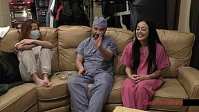 The procedure - blaire celeste explores fetish scenes with latex gloves and pierced nipples.