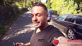 Lily Ray experiences her first public fuck in Berlin.