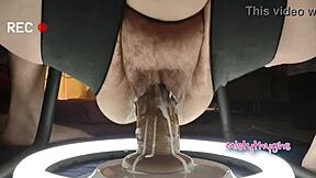MistyThyghs feels intense pleasure in BBW sex chair compilation with creamy cunt massage