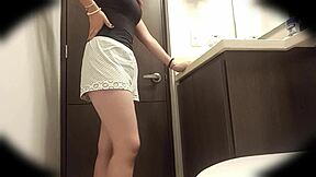 Hidden cam captures teen pissing in public outdoors.