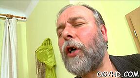 lewd young 18+ babe screwed by old boy