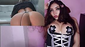 Horny Latina Yini masturbates her big tits before her big ass gets fucked hard in POV!
