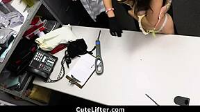 Burglar Babe Caught and Fucked by Security Guards