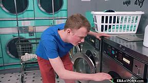 Watch This Guy Fuck Busty Milfs in the Laundry Room!