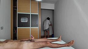 I Jerk Off In Front Of The Cleaning Lady At The Hotel