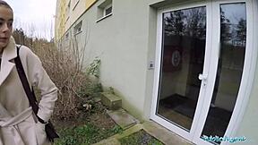 Russian Student With Shaven Pussy Gets Fucked In Stairwell