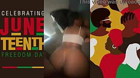 Detailed Black Pussy Encounter with Big Cock for Juneteenth Celebration