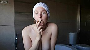 cute brunette smoking next door - wanna join?