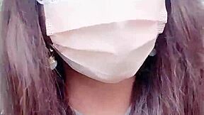 Tingting Crossdresses Outdoors, Masturbates In Stockings