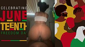 Detailed Black Pussy Encounter with Big Cock for Juneteenth Celebration