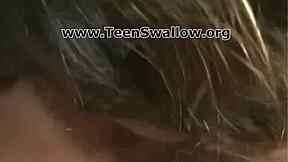 Teen Swallows Cum After Intense Session