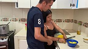 I Fuck My Stepdad In The Kitchen While Stepmom Is In The Living Room