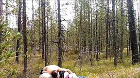 A wife enjoys playful outdoor adventures in nature