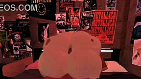 Demon fucks big-ass white girl without condom in roblox condo