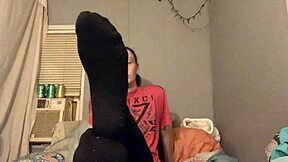 White girl's dirty feet