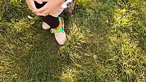 I gave my neighbor flowers and she thanked me with cunnilingus - girls fly orgasm!