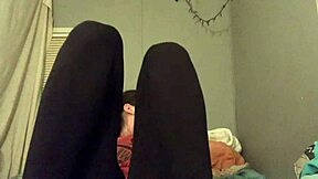 White girl's dirty feet