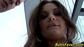 bigass babe gets assfucked and facialized in group fun