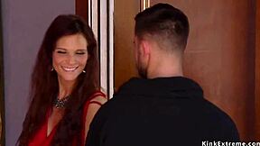 Young Guy Bangs MILF in Rough Bondage, Cums on Girlfriend