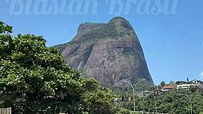 Asian beauty fucks big black guy in pool glory hole!