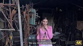 Young debtor squirts for the collector in this Debt4K scene