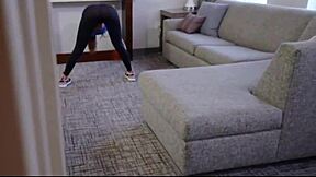 brunette yoga stepmom passionately takes stepson's cock, abby lee brazil