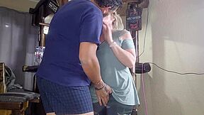 Hot blonde neighbor's wife gets tight ass fucked hard?