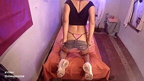 Bebelexxx Gets Fucked Doggystyle In Her Tight Jeans, Latina Slut Worships Ass