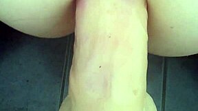 Amateur stretches ass with dildo, anal toys deep inside.