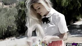 virgin cute teen takes it anally for the first time