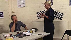 cindy behr fucked from behind in pink fishnet stockings