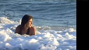 Naked Girl On The Public Beach