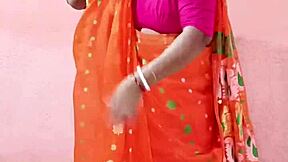 Saree Wearing Indian Woman Posed