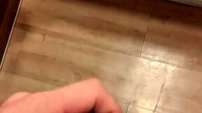 Quick handjob in the shopping mall bathroom