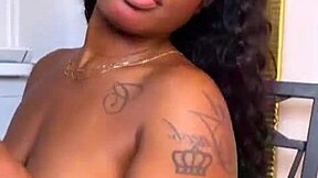 11-Inch BBC Punishes Ebony Stepsister with Cumshot in Garage