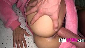 Pink Onsie Butt Flap Stepsis Gets Fucked Hard In Taboo Latina Ass Scene