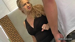 Busty German mature milf fucks huge cock roughly