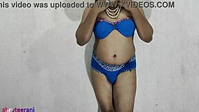 i'm crossdressing in blue bikini as an indian shemale