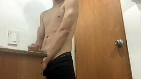 I discover my stepson jerking off his nice cock