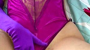 Teasing Purple Satin Lingerie Thong Fuck Play?