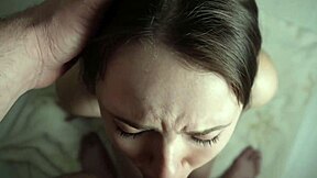 Quick Blowjob to Stepbrother While Girlfriend Showers! So Risky!