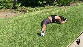 fit ava lee tries rome majors thick cock during workout