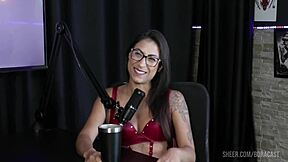 Luciana Picchi's best moments in Bora Cast with Bruna Carlos, part 1 on sheer red lingerie