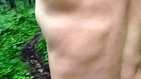 Milf strips outdoors, then gets fucked after walk!