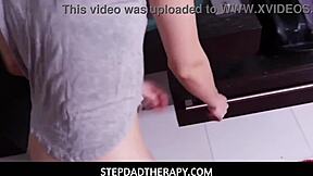 Stepdad Cums Inside Tiny Lucie Cline in Taboo Therapy Session