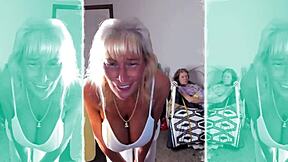 64 year old mature granny tries on bikini outfits