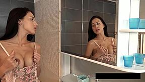 Alyssa's Puffy Pussy Play in Bathroom